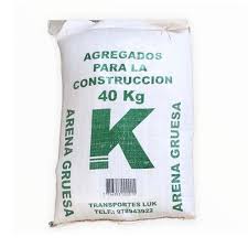 olsa grande de arena gruesa para mezclas de concreto y mortero
