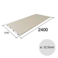 Panel de yeso laminado de 12.5mm para construcción de tabiques interiores y revestimientos